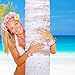Jovitec 54 Pack Luau Tropical Hawaiian Headband Floral Leis Headband and Wristband for Costume Party Decoration Supplies, 6 Colors