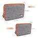 Electronics Organizer, Jelly Comb Electronic Accessories Cable Organizer Bag 2 Pack Travel Cable Storage Bag for Charging Cable, Cellphone, Mini Tablet and More-Large and Medium (Orange and Gray)