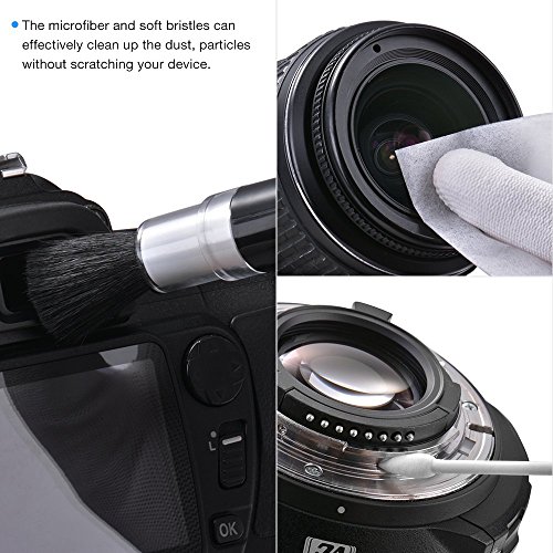 Tycka Professional Camera Cleaning Kit (with Waterproof case), 30ml Non-Toxic Alcohol-Free Cleaning Solution, Improved uni-Body air Blower, Cleaning swabs, lenspen for DSLR, Lens and Sensors