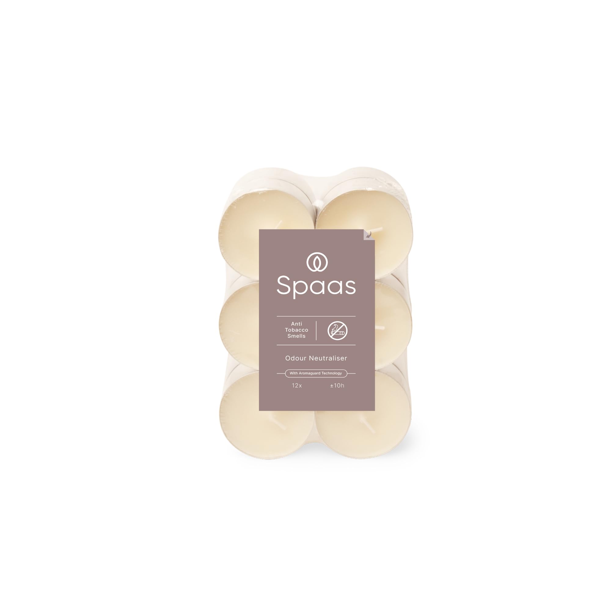 Spaas Anti-Tobacco Maxi Tealights x12, ± 10 Hours, Ivory — image 1