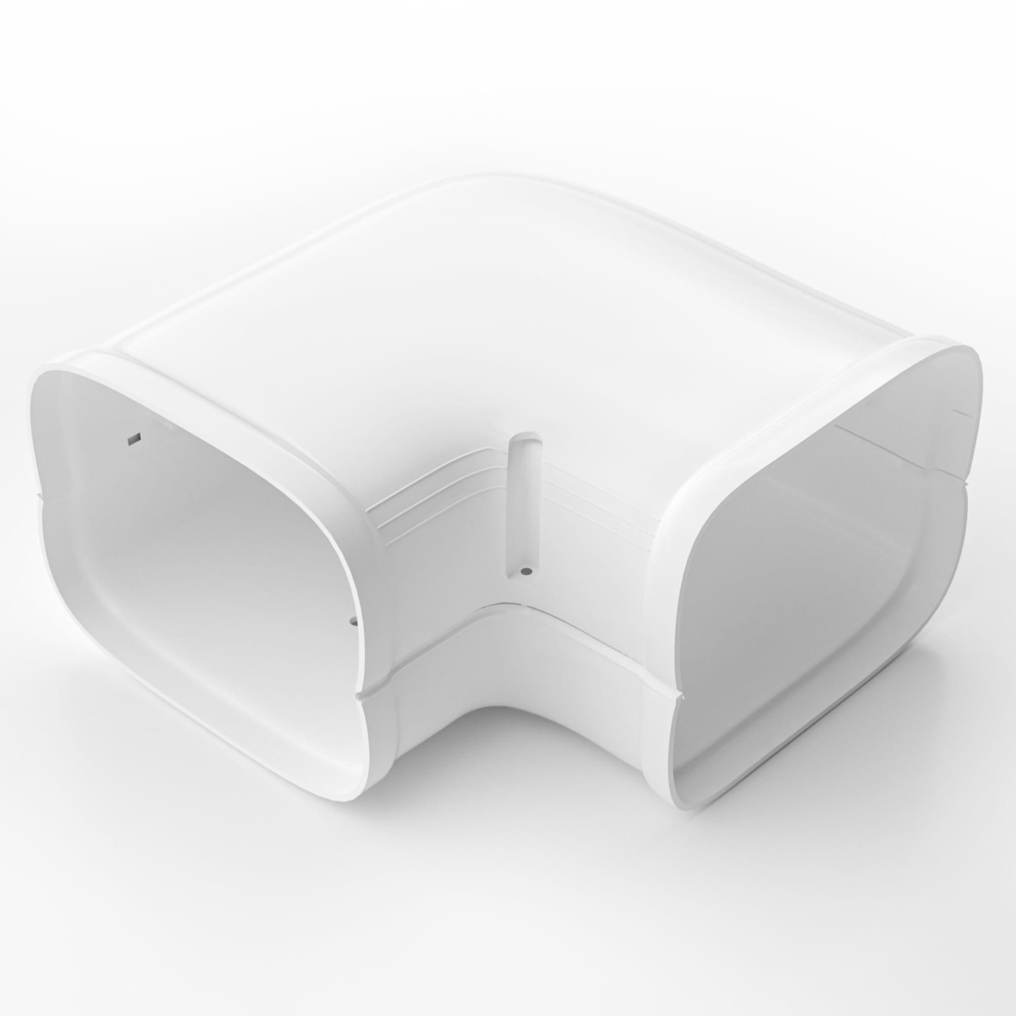 Photo 1 of Toutgood 3'' 90° Flat Elbow, Level Bend Cover Line Set Cover Kit Accessories for Ductless Air Conditioners and Heat Pumps, PVC Decorative Upgraded UV-Proof Strong& Durable