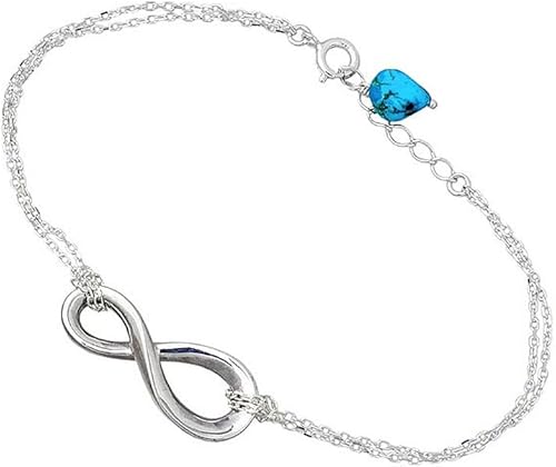 Amazon Blue Cat ブルーキャット ターコイズ インフィニティ シルバー ブレスレット レディース Sbv772 1409 ブレスレット 通販
