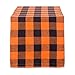 DII Buffalo Check Collection, Classic Farmhouse Table Runner, 14x72, Orange & Black
