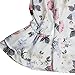Ezcosplay Women Long Bell Sleeve Off Shoulder Open Back Floral Print Shirt Tops