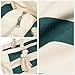 Malirona Beach Canvas Travel Tote Bag (Green Stripes)