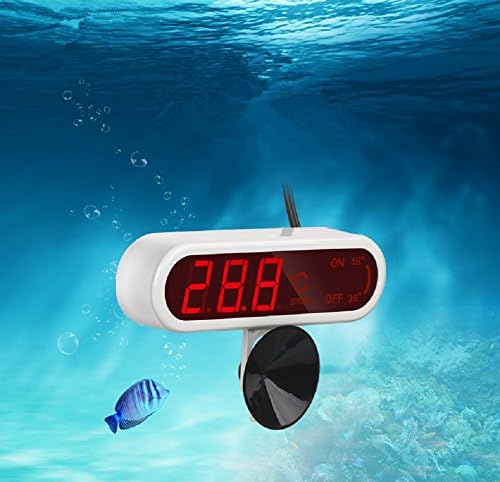 cyfellbiu LED full waterproof turtle tank aquarium electronic LCD digital thermometer dive thermometer