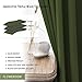 FLOWEROOM Blackout Curtains Thermal Insulated Draperies with Grommet for Living Room, Olive Green Curtains, 52 by 84 inch, 2 Panels
