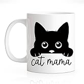 RZHV Cat Mama Funny Coffee Mug, Novelty Cat Mug, Mother's Day Birthday Gifts for Mom Aunt Wife Women, Christmas Thanksgiving Gifts for BFF Sisters Friends Colleague Girlfriend Cats Lovers