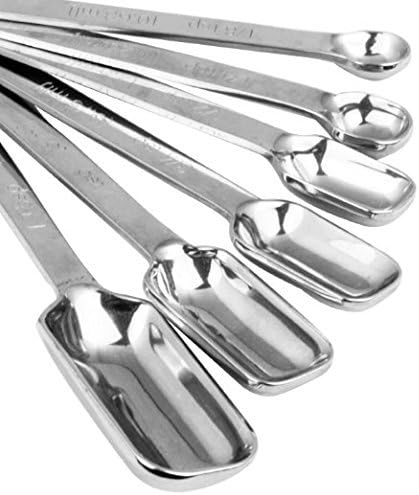 Narrow Head Stainless Measuring Spoons - 6 piece set - Premium Chef Quality - FN Yum Yum - Classy Kitchen