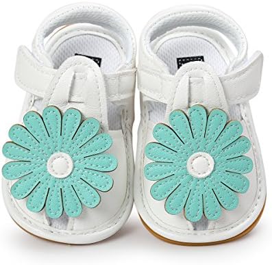 Summer Flower Sandals, Baby Girls Shoes Anti-Skid Soft Rubber Sole for Infants Toddlers First Walkers