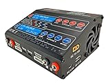 UP100AC Duo Dual 2 Port (CH1 10Amps, CH2 6Amps, 100Watts Total): LiPo, LiIon, LiFe, NiCd, NiMh, Pb AC/DC Balancing Battery Multi-Chemistry Multicharger w/ 120Watt Power Supply, USB Charge Port (5V 2.1A) for Cell Phones/Tablets/etc