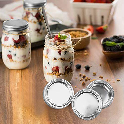 24 Sets of Regular Mouth Mason Jar Lids and Rings, Split Lid with
