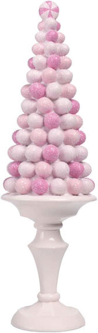 Nutcrackers - December Diamonds Nutcracker Sweet Shoppe Pink Candy Gumdrop Tree Figurine - Fun Nutcracker-Inspired Home Decoration
