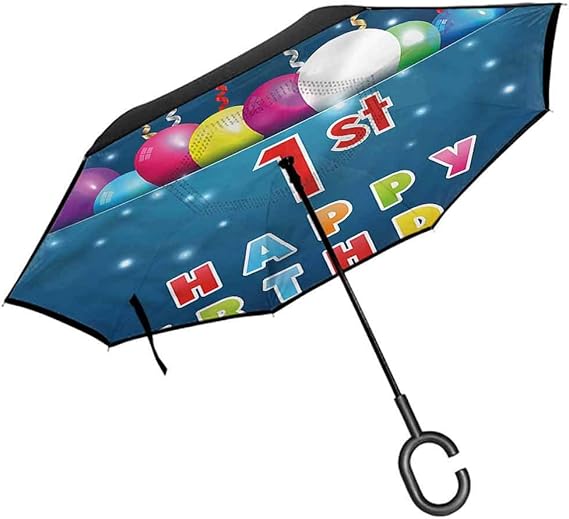 ScottDecor 1st Birthday Patio Umbrella Party with Balloons
