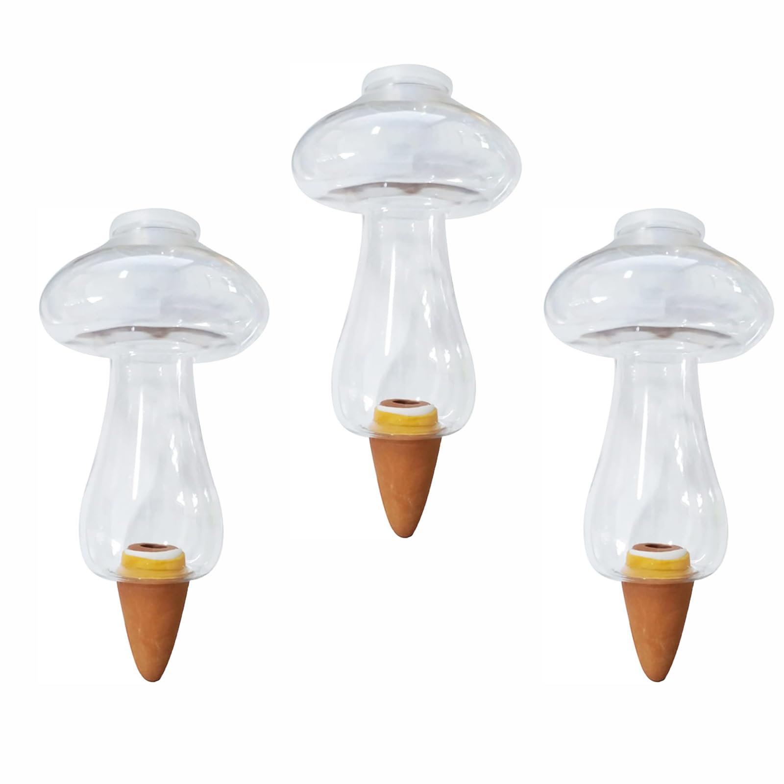 LSRVNM 3 PCS Plant Waterer Self Watering Globes, Plant Spikes Insert, Garden Watering Stakes Automatic Irrigation Device for Automatic Irrigation Planter Insert (300ML, Mushroom shape)