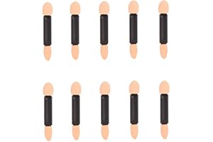 Yevison 10pcs Disposable Double Ended Eyeshadow Brush Sponge Tipped Oval Eyeshadow Applicator black Stylish and Popular
