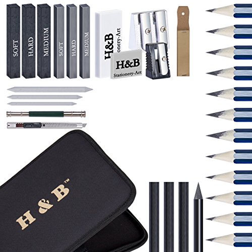 32 pcs/set drawing and sketch kit sketching set graphit…