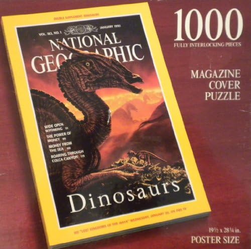 Mongolian Saurolophus Dinosaur National Geographic Magazine Cover Puzzle