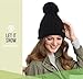 Brook + Bay Pom Pom Beanie Winter Hat for Women - Faux Fur Pompom Warm, Thick & Chunky Soft Cable Knit Hats - Cute & Trendy Cold Weather Knitted Caps - Stylish & Trendy Snow & Ski Beanies for Ladies