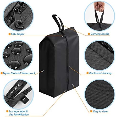 2Unique Travel Shoe Bags for Women and Men. 9-Set Portable Traveling Shoes Packing Carry Bag. Suitcase Storage Organizer Pouch. Black Waterproof Nylon Zipper. Shoe Bags for Travel. 9-Set 2 2Unique Travel Shoe Bags for Women and Men. 9-Set Portable Traveling Shoes Packing Carry Bag. Suitcase Storage Organizer Pouch. Black Waterproof Nylon Zipper. Shoe Bags for Travel. 9-Set
