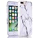 BAISRKE iPhone 7 Plus Case, White Black Marble Creative Design Slim Flexible Soft Silicone Bumper Shockproof Gel TPU Rubber Glossy Skin Cover Case for iPhone 7 Plus iPhone 8 Plus 5.5 inch