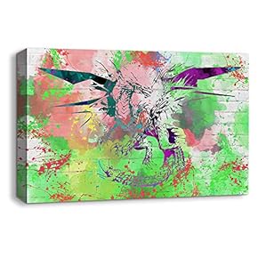 Canvas Wall Art Abstract Ink Animals...