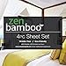Zen Bamboo Luxury 1500 Series Bed Sheets - Eco-Friendly, Hypoallergenic and Wrinkle Resistant Rayon Derived from Bamboo - 4-Piece - Full - Sky Blue