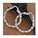 Foreverstore New Fashion Jewelry Declicate Classic Design Big 925 Plated Sterling Silver Hoop Earrings