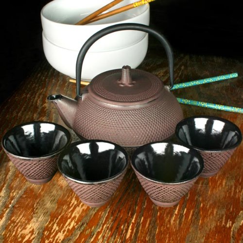Buy Japanese Cast Iron Tea Set Japanese Tea Pot & Tea Cups, Cast Iron Tea Set, Japanese Tea