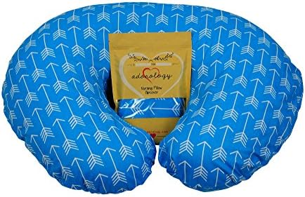 Adorology Nursing Pillow Slipcover, Blue Arrow Design, Maternity Breastfeeding Newborn Infant Feeding Cushion Cover Case, Baby Shower for New Moms