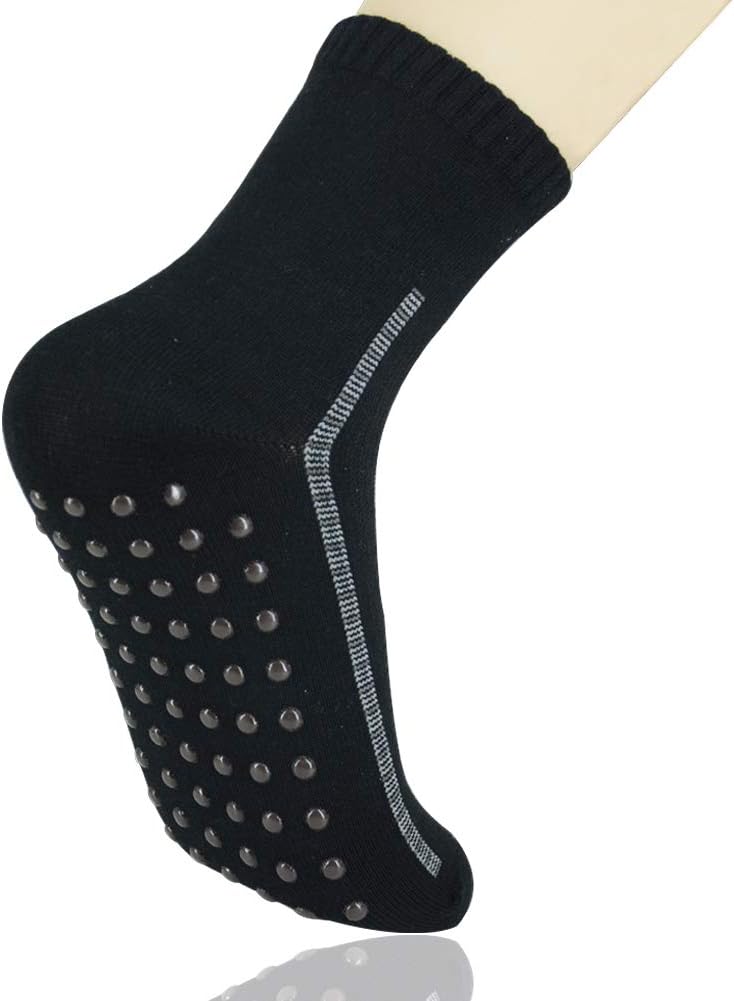 BIZAR High Ankle Hospital Socks, Soft Non Slip Yoga Socks with Magnetic Massage Grips for Women Barre Pilate Maternity, Relieve Foot Pain