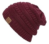 Thick Slouchy Knit Oversized Beanie Cap Hat