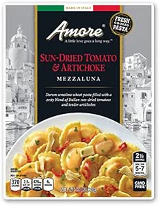 Amore Mezzaluna Pasta, Sun-Dried Tomato & Artichoke, 8.8 Ounce (850734006058)