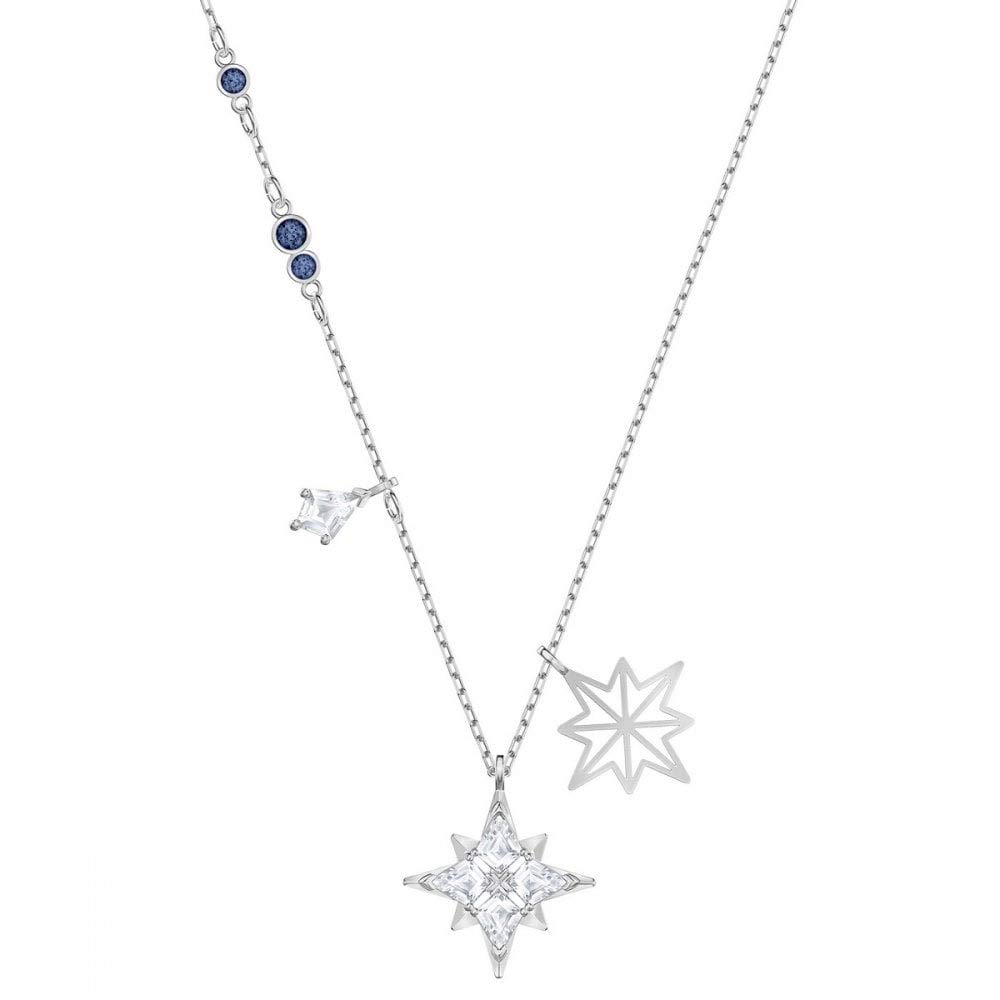 Swarovski Symbolic Star Pendant, Brilliant Swarovski Crystals, Kite-Shaped Crystals, Rhodium Plated Metal, Swarovski Symbolic Collection