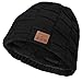 Hat with Light LED Beanie Stocking Stuffers, Gifts for Men and Women Camping Accessories, USB Rechargeable Hands-Free Headlamp Cap, Unisex Warm Knit Lighted Headlight Hat, for Dad
