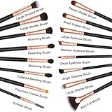BESTOPE Eye Makeup Brushes Set, 16 Pieces Professional Cosmetics Brush, Eye Shadow, Concealer, Eyebrow, Foundation, Powder Liquid Cream Blending Brushes Set with Premium Wooden Handles