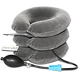 EverRelief® Cervical Neck Traction Device FDA Registered ✮ Inflatable &amp; Adjustable Neck Stretcher Collar for Home Traction Spine Alignment
