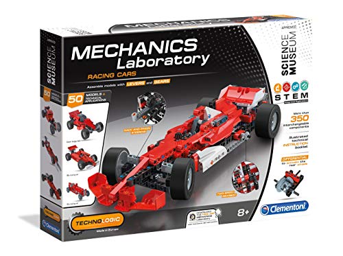 Clementoni Technologic Mechanics Laboratory, Racing Cars Assembly Kit, 50 Model Configurations, Ages 8 and Up - Thumbnail 2