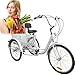 SABADIVA Adult Tricycles 3 Wheel Bike Bike Adult | 24 Tricycle for Adults with Basket White Cruiser Bike Tricycle Adult Bike Tricyclesthumb 4