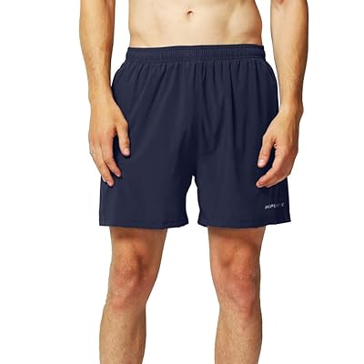 HIFUNK Men's 5&quot; Workout Running Quick Dry Shorts Lightweight Gym Fitness Short Liner Zipper Pockets