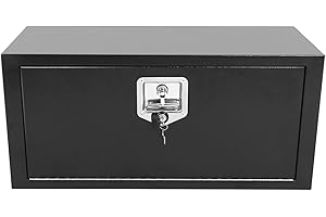 COOLBAG 30 Inch Underbody Truck Box Steel Storage Tool Box,30" x 12" x 14" Tool Chest Organizer w/Lock and Keys For Pickup,Truck Bed, RV, Trailer,Heavy Duty Waterproof Black box