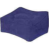 MYFON Inflatable Travel Pillow, Inflatable Travel Foot Rest Pillow, Leg Rest Pillow for Cars, Home, Office, Trains, Airplane, Blue