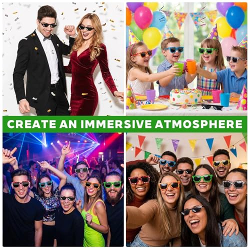 Dexpally 18 Pieces Pixel Mosaic Glasses Sunglasses Thug Life Glasses Party Pixels Glasses Cool Thug Life Pixel Sunglasses Glasses Mosaic Pixelated Funny