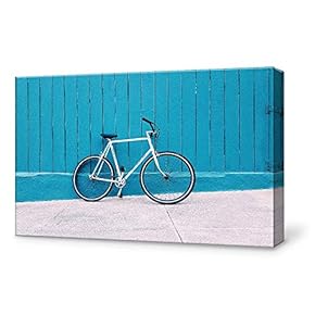 Canvas Wall Art Bike Sports Canvas Painting Wall Poster Decor for Living Room Framed Home Decorations - 12x18 inches