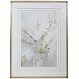 Uttermost Ethos Framed Abstract Print 41626, Light Gray, White, Gold, 2.5 x 37.5 x 49.5