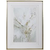 Uttermost Ethos Framed Abstract Print 41626, Light Gray, White, Gold, 2.5 x 37.5 x 49.5