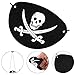 24 Pack Black Pirate Eye Patches One Eye Skull Captain Eye Mask for Halloween Cosplay Party Children Kids Favors (Felt)