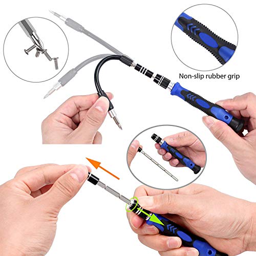 84 in 1 Repair Tools Kit with Magnetic Driver Kit, Apsung Professional Electronics Precision Screwdriver Set with Portable Bag for Repair Computer, Cell Phone, PC, iPhone, MacBook, Laptop etc