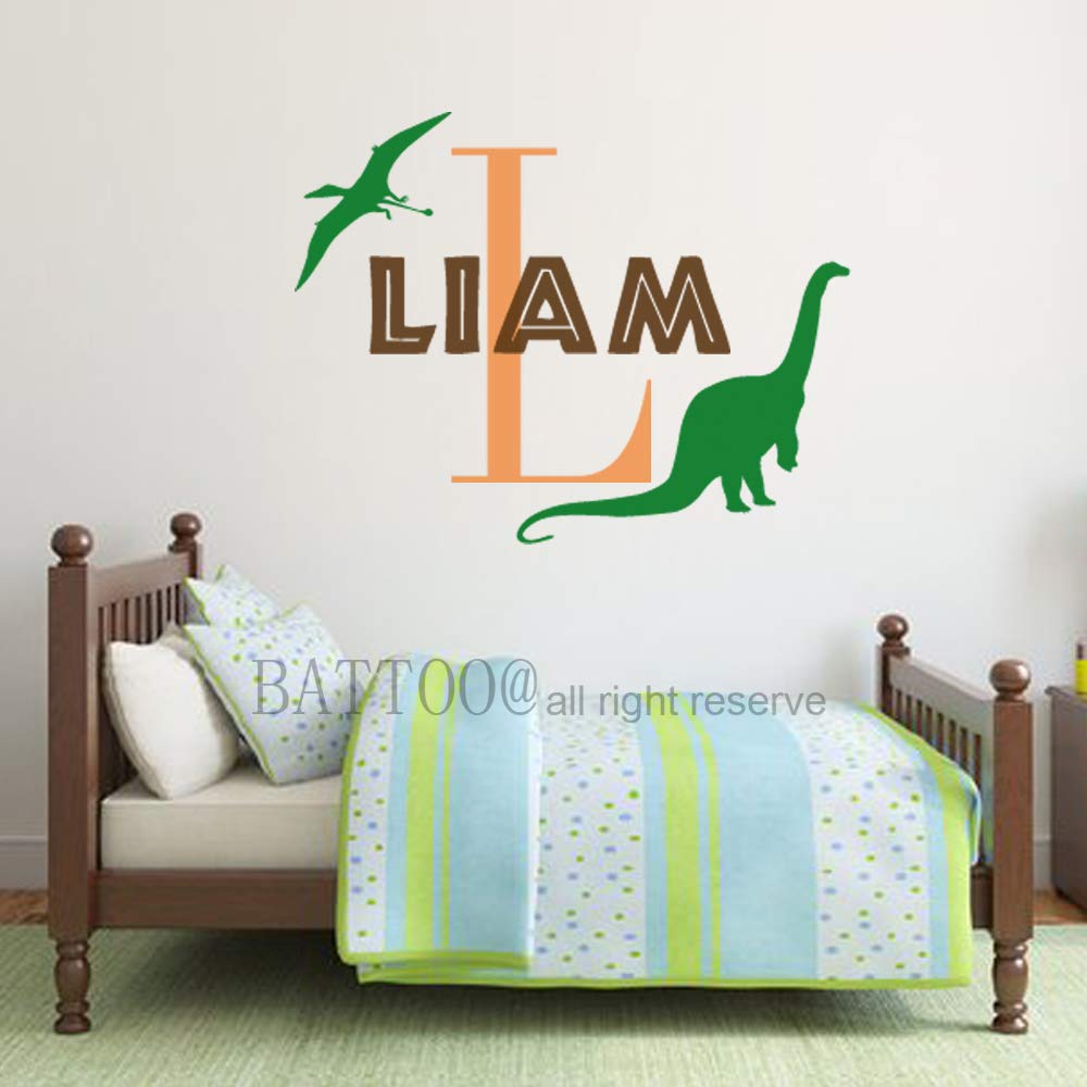 Personalized Name Wall Decal Dinosaur Wall Decal Boys Name