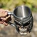 alikiki Vintage Drinking Glass Beer Goblet Gifts for Coffee, Stainless Steel Cup Drinking Horn Bar Cup Nordic Gifts for Halloween, Christmas and Home Decor